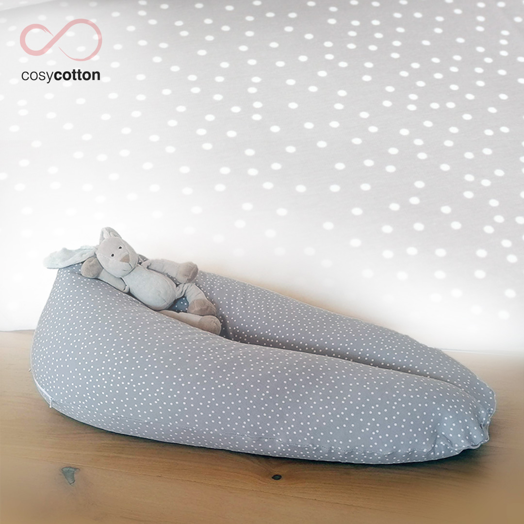 Coussin maternité allaitement - ORGANIC - gris - Cosy Cotton